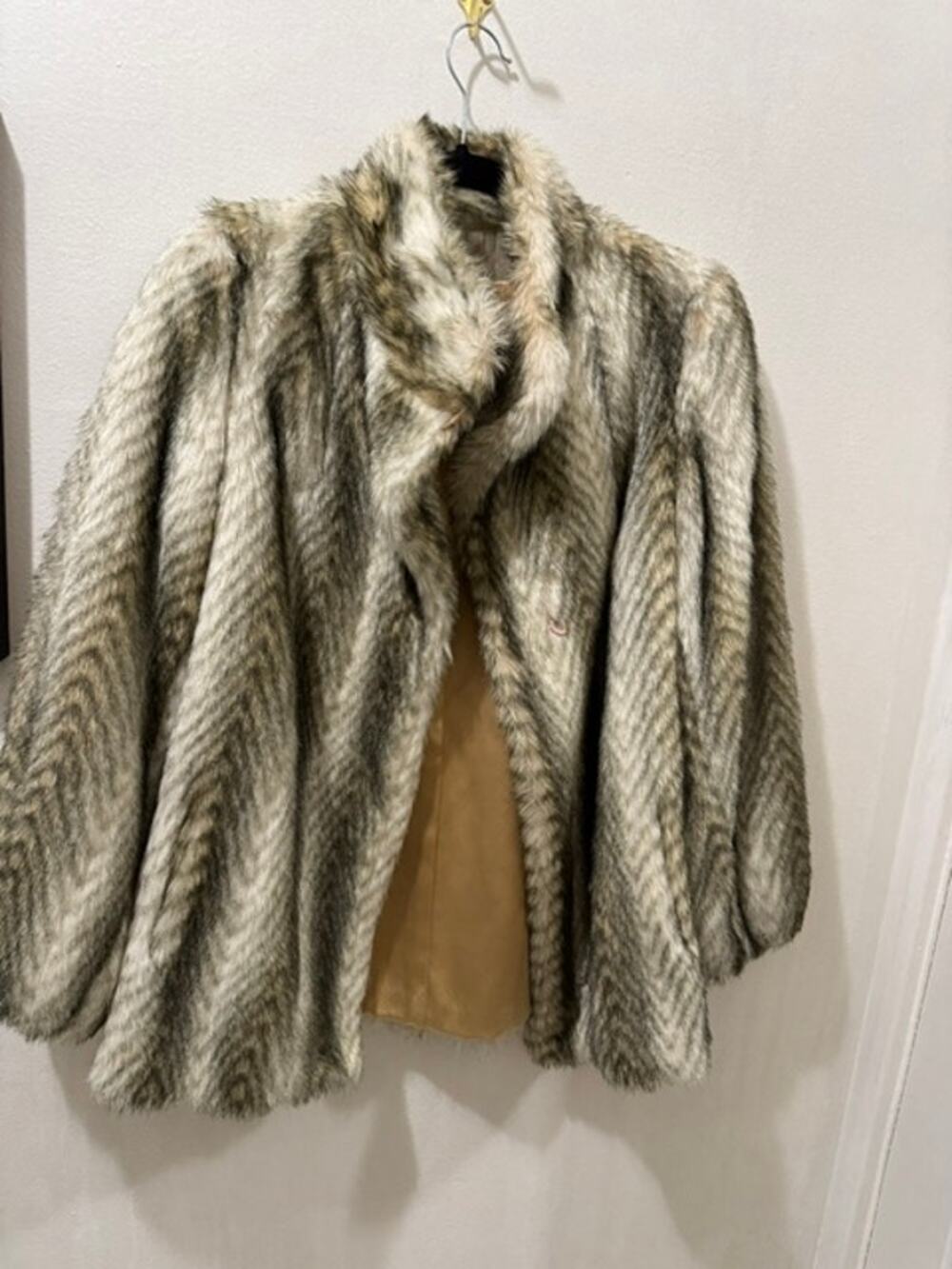 woman's faux fur